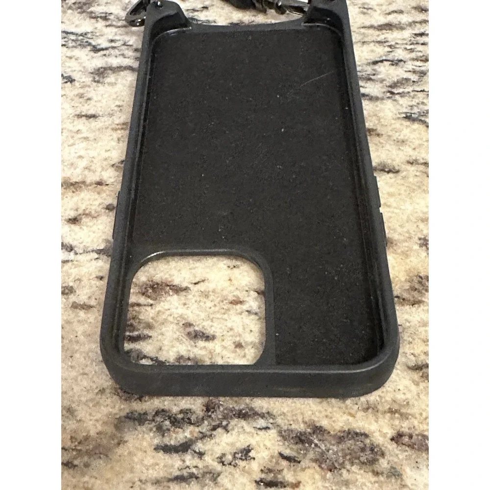 Bandolier Black Crossbody Phone Case w/ Strap, Logo Finish, Strap Included